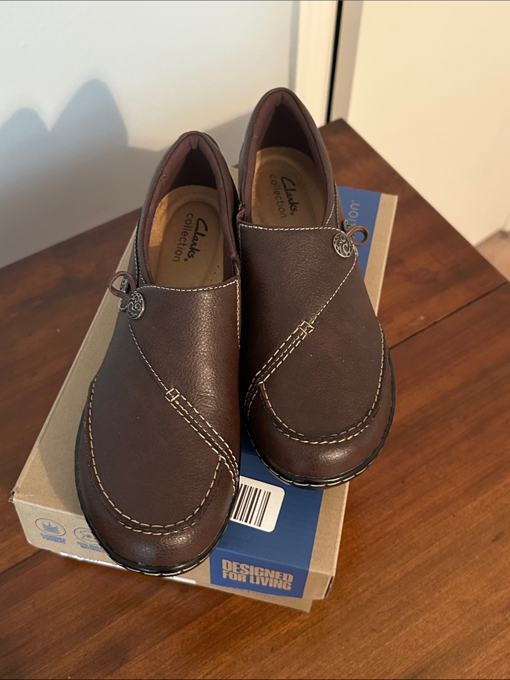 Clarks Collection Brown Slip-On Casual Shoes